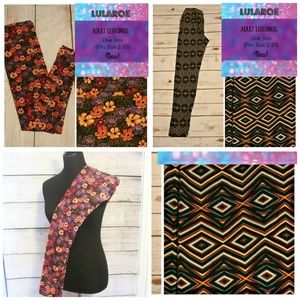 Bundle of 2 NWT LulaRoe One Size OS Leggings